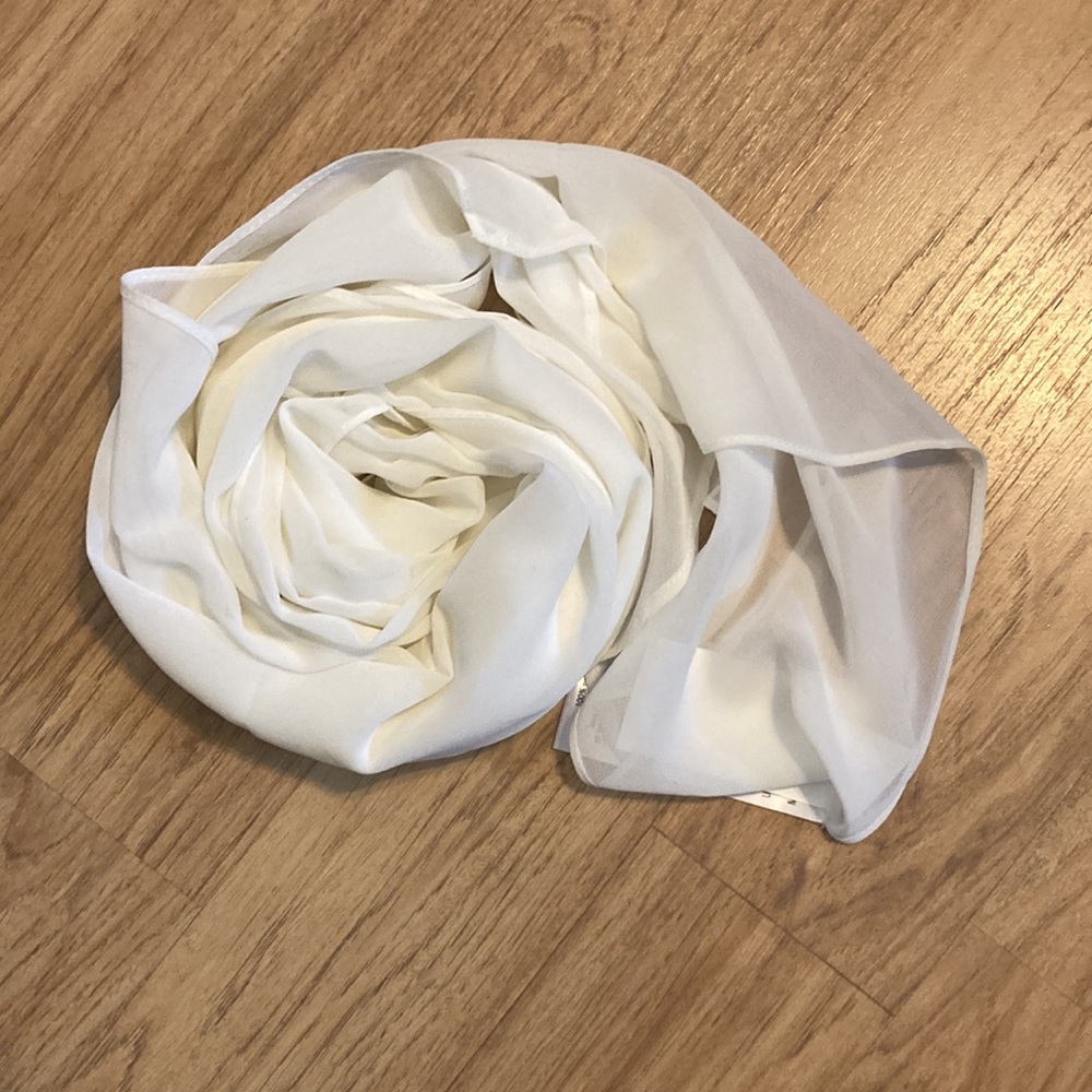 Sheer ivory shawl